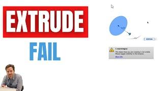 Fusion Failing To Extrude (Object Not visible Error)