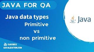 Java DataTypes - primitive and non primitive