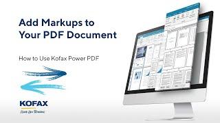 How to Add Markups to a PDF Document in Kofax Power PDF