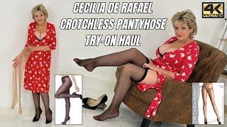 Gill Ellis-Young – Cecilia de Rafael Crotchless Sheer To Waist Pantyhose - Try-on Haul In 4k