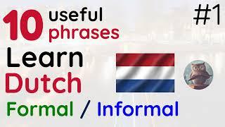 Learn Dutch phrases - 1