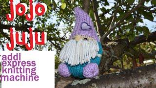 Easy Gnome with a pointed hat made on #knittingmachine