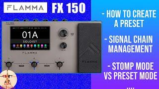 Flamma FX 150b: building our first presets....