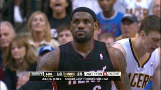 LeBron James Full Highlights 2012 Playoffs ECSF G4 at Pacers - 40 Pts, 18 Rebs, 9 Assists