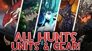 Epic Seven - My Auto-Hunt Teams! - Unit & Gear Showcase