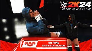 CM PUNK '24 Updated Charater Model W/NEW ENTRANCE MOTION WWE 2K24 CONCEPT (PC MODS) ROAD TO WWE 2K24