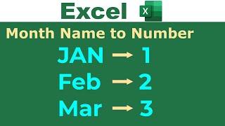 Formula to Convert Month Name to Number in Excel