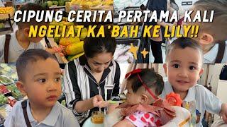 PULANG UMROH CIPUNG LANGSUNG BELANJA BUAT MPASI LILY!NAGITA TERHARU NYUAPIN LILY MAKAN PERTAMA KALI!