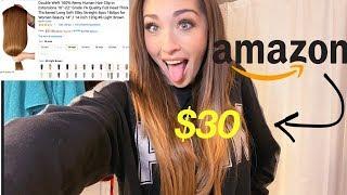 Trying out Affordable Human Hair Extensions on Amazon! MUST WATCH!!