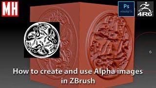 ZBrush Beginner Series 01 : How to create and use Alphas to get detail on your model