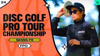 2024 Disc Golf Pro Tour Championship | FPO R3F9 | Tattar, Scoggins, Handley, Gannon | JomezPro