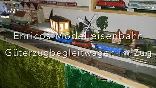 Modelleisenbahn Spur H0 - CSD Roco 76603 Güterzugbegleitwagen - Fahrvideo