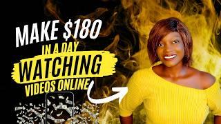 I tried to make $180 watching YouTube videos |How to make money online:lazy way to make money online