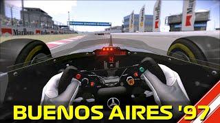 Coulthard's Epic Battle at the 1997 Argentina Grand Prix in Assetto Corsa VR.