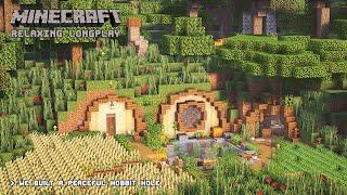 We Built a Peaceful Hobbit Hole - Minecraft relaxing longplay (No Commentary) 1.20