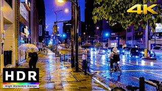 【4K HDR】Rainy Night Walk in Tokyo During Thunderstorm #ASMR