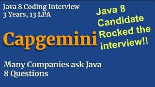 Capgemini Java 8 Interview | Candidate rocked the interview