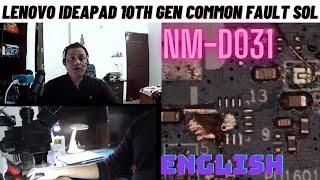 LENOVO IDEAPAD 3 10th Gen Common Fault |NM-D031 |Online Chiplevel Laptop Repair Video Course English