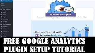 Setup Google Analytics Wordpress Tutorial  FREE MonsterInsights Google Analytics Plugin (REVIEW)