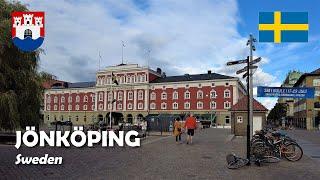 Jönköping, Sweden. Walk in the city. 4K