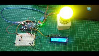 Saklar otomatis sensor cahaya LDR Arduino LCD