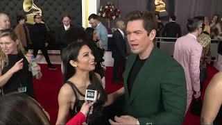 GRAMMY Awards Red Carpet: Steve Howey & Ginger Gonzaga