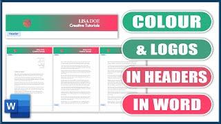 Colour & Logos in Headers in Word | Microsoft Word Tutorials