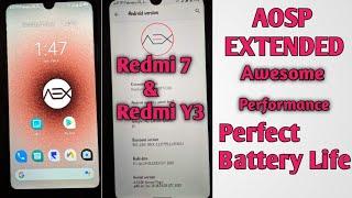 AOSP Extended  for Redmi 7/Redmi Y3/Awesome Rom for daily drive|Battery Backup|Smooth performance|