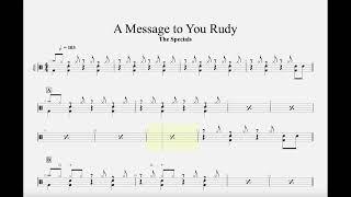 G1 A Message to you Rudy Drum Rockschool 2024 Grade 1 Tab