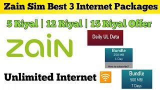 Zain 15 Riyal Unlimited Data | 3 Cheap Internet packages of Zain Sim | Zain Sim DUL D500 402 Package