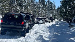 Late season snow wheeling with a bunch of 4Runners