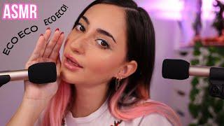 ASMR ECO MOUTH SOUNDS + TAPPING NAILS  | Ear to Ear ECHO EFFECT 