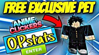 HOW TO GET a FREE *EXCLUSIVE PET* in Anime Clicker Simulator! WORKING TWITTER CODES! OP Stats!