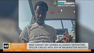 Police: Man caught on camera depositing stolen checks