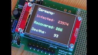 Covid-19 realtime tracker for ESP32