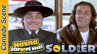 Johnny Lever Best Comedy Scene - Hasna Zaroori Hai - Soldier - Indian Comedy