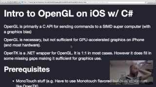 Introduction to OpenGL on iOS w/ C# - Houston Xamarin Developers