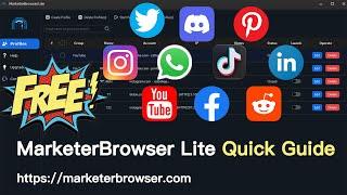 MarketerBrowser Lite Tutorial #MarketerBrowser #Lite #socialmediamarketing #antidetectbrowser