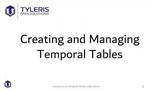 Introduction to SQL Server Temporal Tables   Tim Mitchell