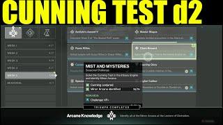 how to solve the "cunning test in the imbaru engine" Destiny 2 (mist and mysteries triumph)