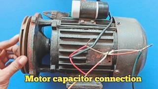 Single phase motor capacitor connection with diagram | Electric motor capacitor connection