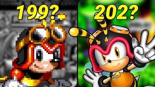 Charmy Bee Evolution from Sonic Games