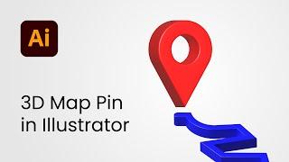 Create a 3D Map Pin in Adobe Illustrator