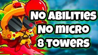 The EASIEST Glacial Trail Black Border CHIMPS Guide In BTD6! No Abilities, No Micro, Easy To Follow!