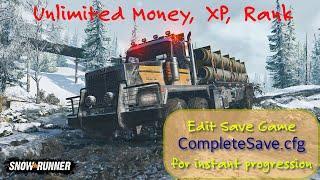 SnowRunner - Edit Save Game for Money, Rank and Exp | Steam PC version