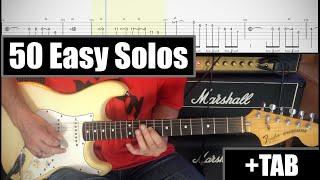 50 Easy Guitar Solos + TAB