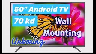 how to fit wall mount tv malayalam | #wansa | wansa TV unboxing | TV unboxing and review