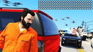 GTA 5 - 100 STAR WANTED LEVEL!! (Can We Escape?)