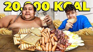 I survived diet of the FATTEST MAN IN THE WORLD (20,000 kcal)