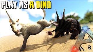 THE UNICORN CAN TAME CREATURES !! | PLAY AS A DINO | ARK SURVIVAL EVOLVED